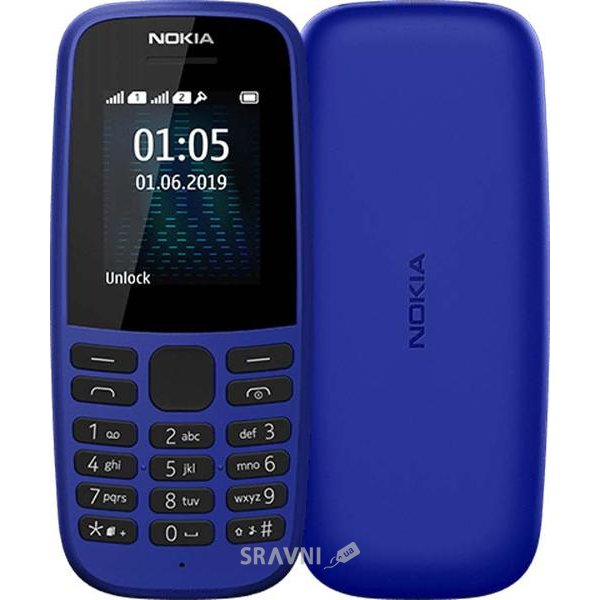Мобільні телефони, смартфони Nokia 105 Single Sim (2019)